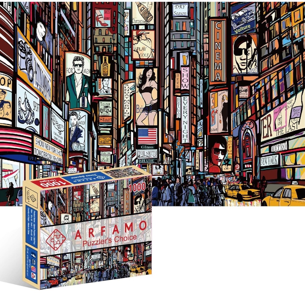 New York city Puzzles for Adults 1000 Piece Jigsaw Puzzles Challenging- NEW!
